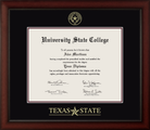 Texas State University Cherry Wood Diploma Frame