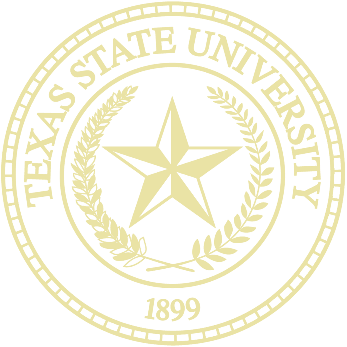 Texas State University Gold Embossed Seal