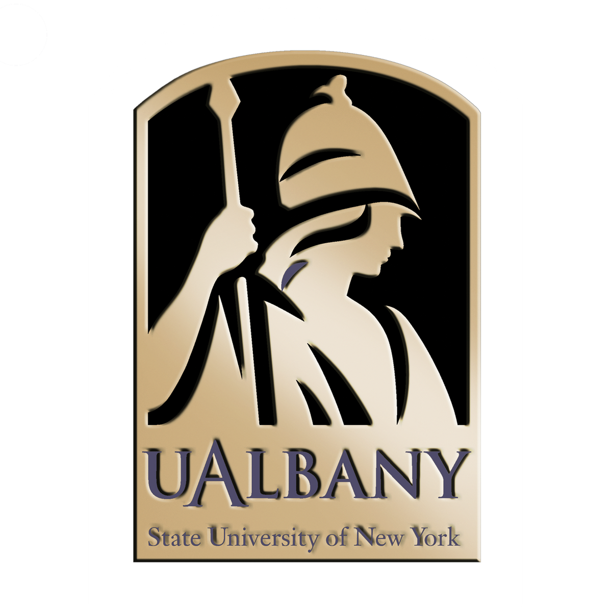 University at Albany brass medallion