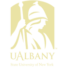 University at Albany gold embossed insignia