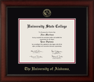 CAPGOWN | University of Alabama Cherry Wood Diploma Frame for Bachelor’s, Master’s, and PhD Graduates. Designed and made in USA.