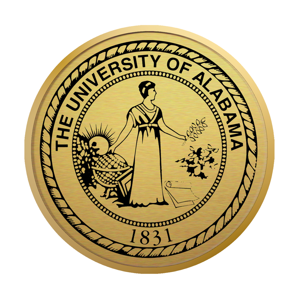 CAPGOWN | University of Alabama Gold Engraved Medallion