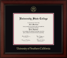University of Southern California Cherry Wood Diploma Frame