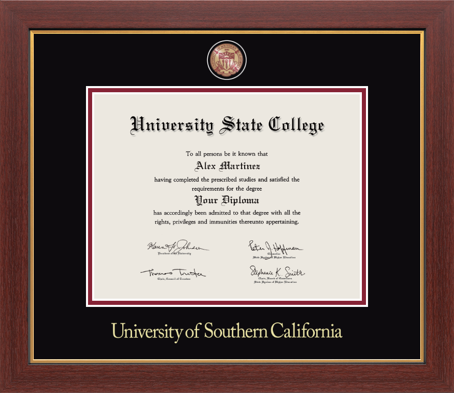University of Southern California Medallion Diploma Frame