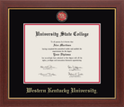 CAPGOWN | Western Kentucky University Medallion Diploma Frame for Bachelor's and Master's Graduates. Designed and made in USA.