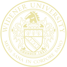 Widener University gold embossed seal