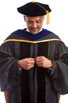 University of Missouri PhD Regalia Set. Doctoral Gown, PhD Hood, and Adjustable Cap / Tam