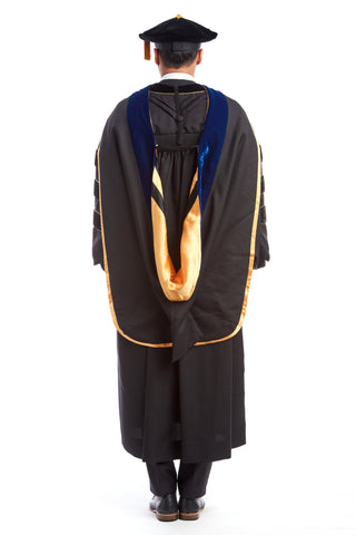 PhD Hood with Gold & Black Lining