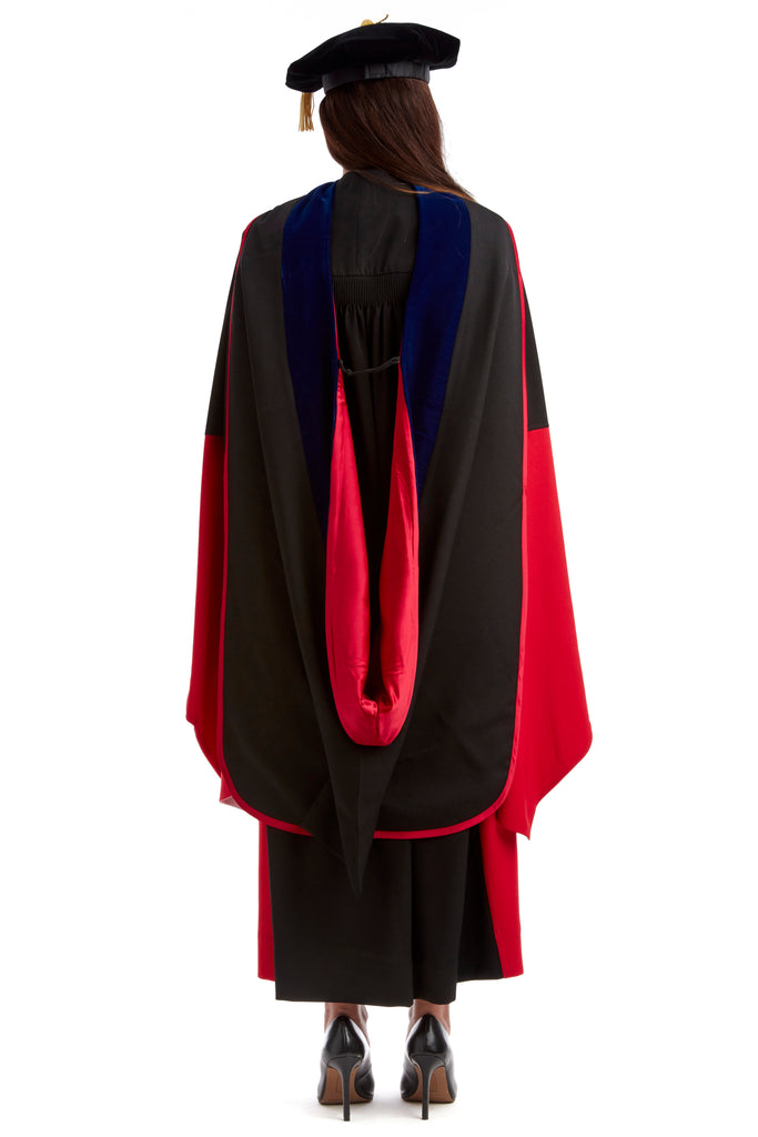 Stanford Complete Doctoral Regalia Set - Philosophy Doctoral Gown, Hood, and Eight-Sided Cap/Tam with Tassel