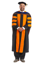 Princeton University Doctoral Regalia Rental Set. Doctoral Gown, PhD Hood, and Eight Sided Doctoral Tam with Tassel - Rental Keeper