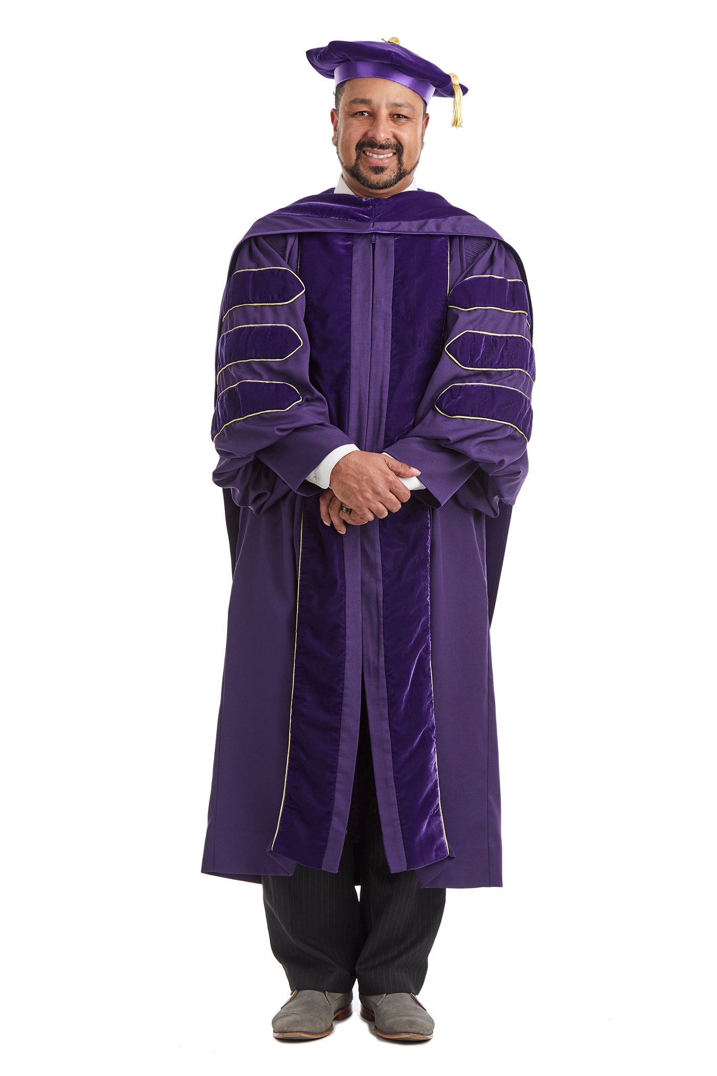 Purple with Gold Trim Graduation Stole – DPHIE Designs