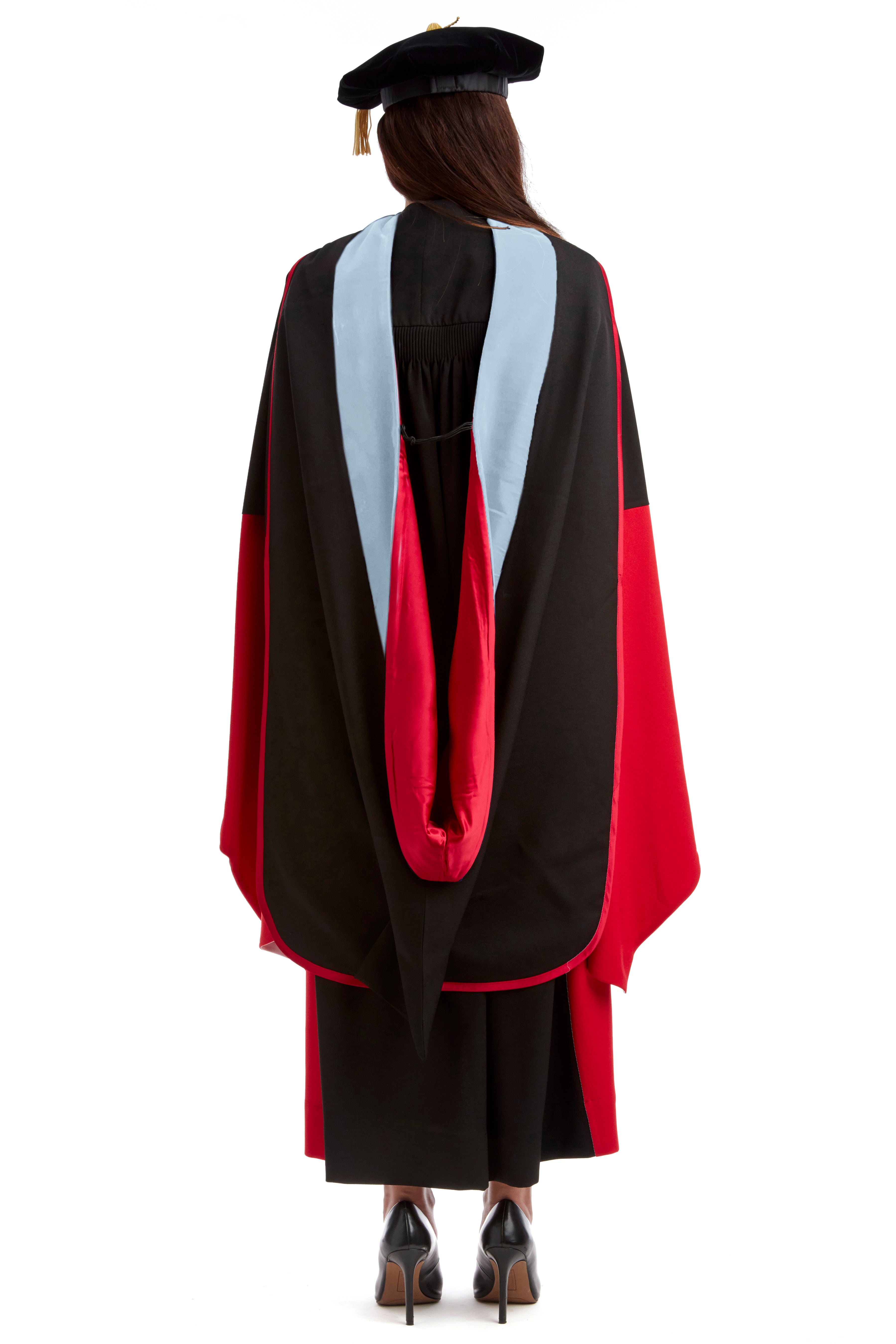 Stanford Complete Doctoral Regalia Set - Education Gown, Hood, and Eight-Sided Cap/Tam with Tassel