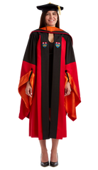 Stanford Complete Doctoral Regalia Set - Engineering Gown, Hood, and Eight-Sided Cap/Tam with Tassel