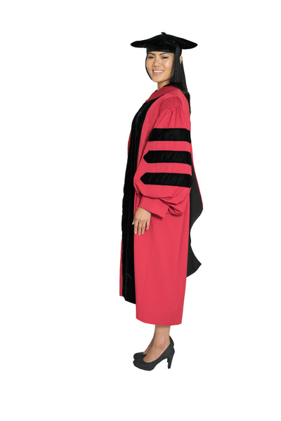 Harvard University Doctoral Regalia, PhD Gown, PhD Hood, and 4-sided Velvet Cap / Tam