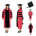 Harvard University Doctoral Regalia, PhD Gown, PhD Hood, and 4-sided Velvet Cap / Tam