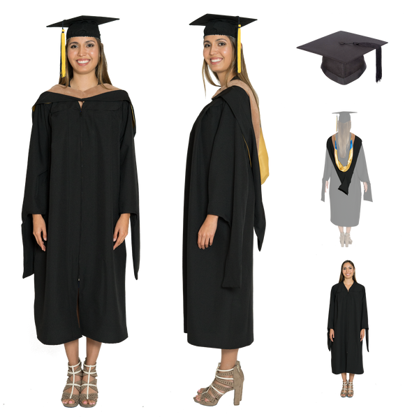 MBA Gown, Hood, & Cap set for UC Berkeley, UCLA, UCSD, UC Irvine, UC Riverside Graduation