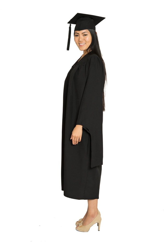 Deluxe Black High School Graduation Cap & Gown - Fluted Cap & Gown – Graduation  Cap and Gown
